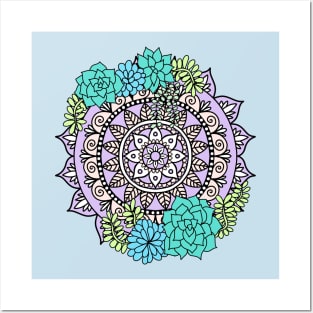 Succulent Mandala Posters and Art